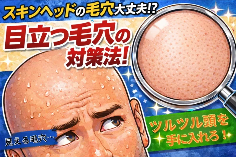 スキンヘッドの毛穴