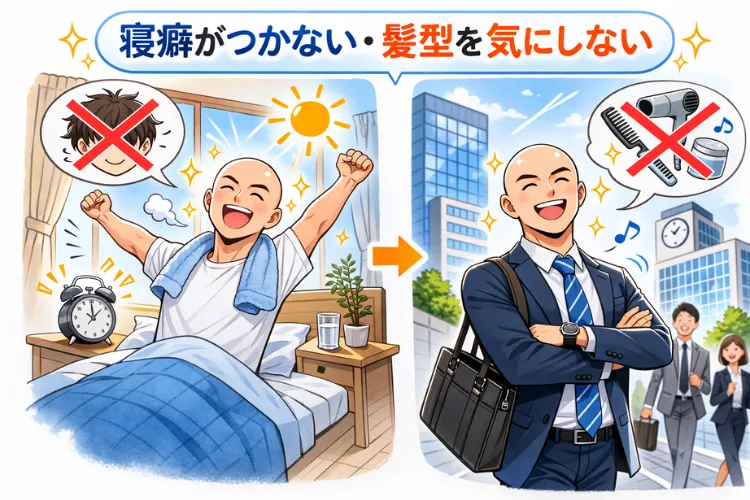 スキンヘッドのメリット