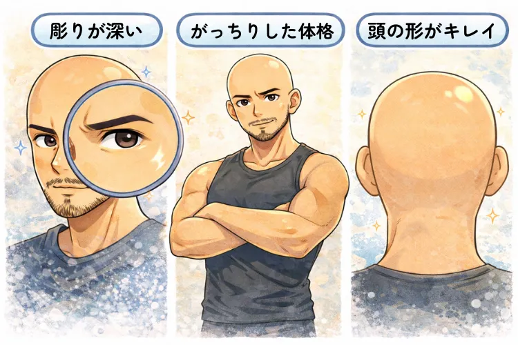 スキンヘッドが似合う人の特徴