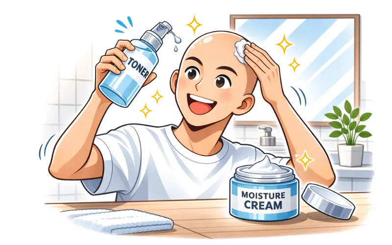 スキンヘッドのアフターケア