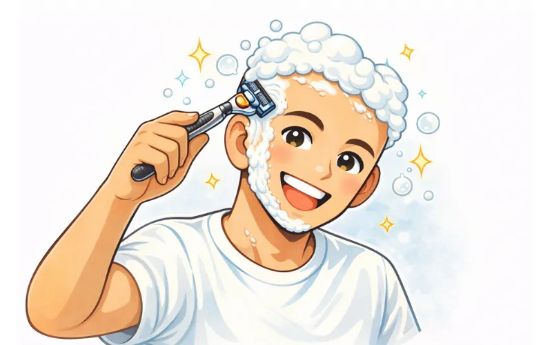 スキンヘッドのシェービング